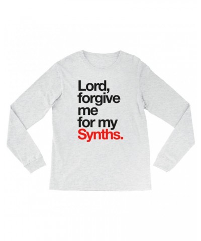 Music Life Heather Long Sleeve Shirt | Forgive Me For My Synths Shirt $4.50 Shirts