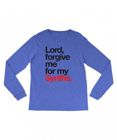 Music Life Heather Long Sleeve Shirt | Forgive Me For My Synths Shirt $4.50 Shirts