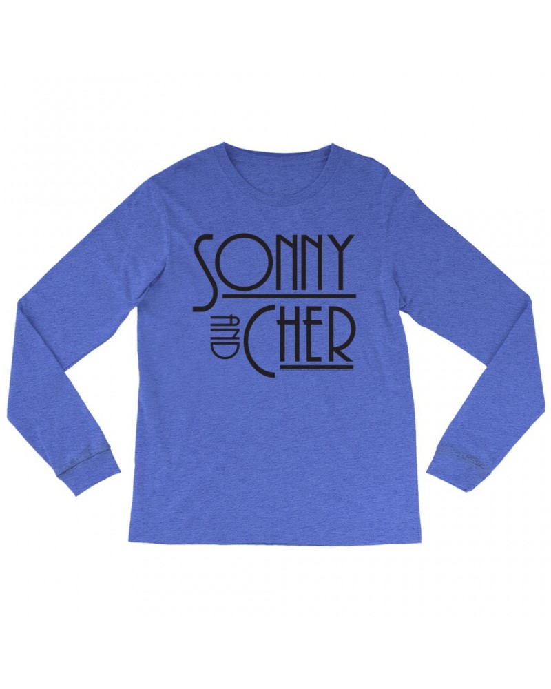 Sonny & Cher Heather Long Sleeve Shirt | Mod TV Show Logo Shirt $6.84 Shirts