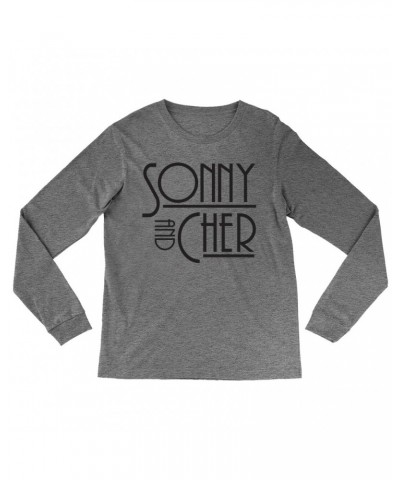 Sonny & Cher Heather Long Sleeve Shirt | Mod TV Show Logo Shirt $6.84 Shirts