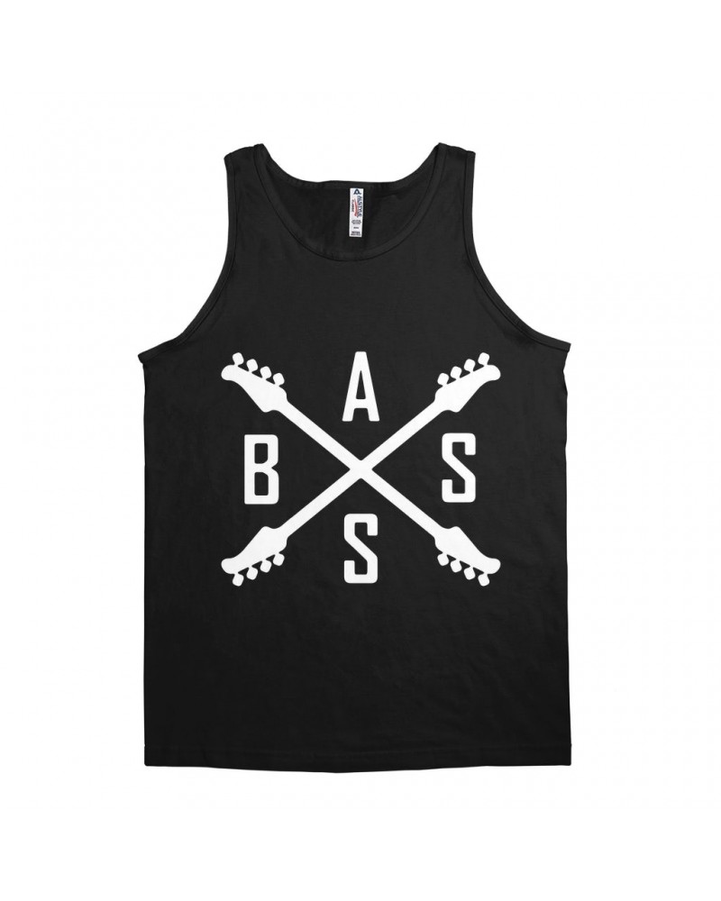 Music Life Unisex Tank Top | Bass Player Emblem Shirt $7.76 Shirts