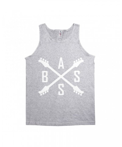 Music Life Unisex Tank Top | Bass Player Emblem Shirt $7.76 Shirts