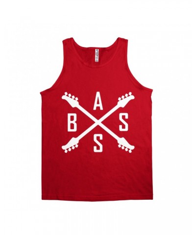 Music Life Unisex Tank Top | Bass Player Emblem Shirt $7.76 Shirts