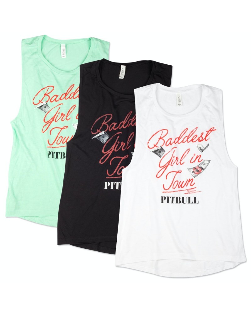 Pitbull Baddest Girl In Town Flowy Tank $9.11 Shirts