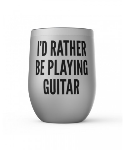 Music Life Wine Tumbler | I'd Rather Be Playing Guitar Stemless Wine Tumbler $5.93 Drinkware