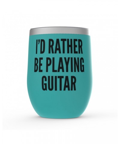 Music Life Wine Tumbler | I'd Rather Be Playing Guitar Stemless Wine Tumbler $5.93 Drinkware