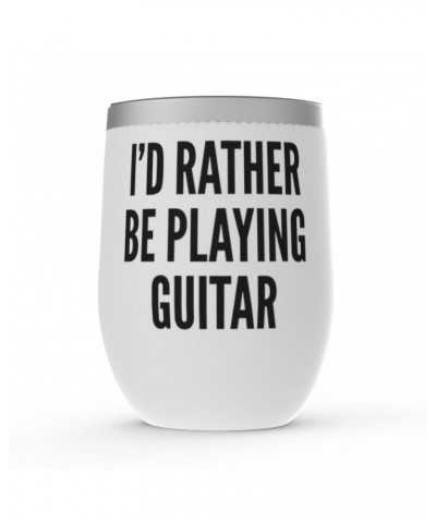 Music Life Wine Tumbler | I'd Rather Be Playing Guitar Stemless Wine Tumbler $5.93 Drinkware