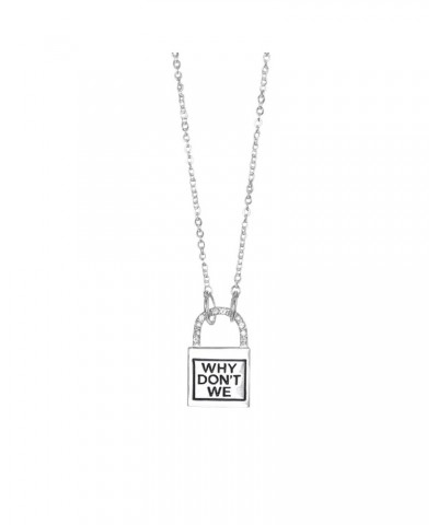 Why Don't We Initial Lock Silver Necklace Silver $14.98 Accessories