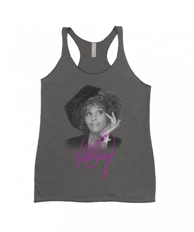 Whitney Houston Ladies' Tank Top | Whitney Star Photoshoot With Signature Distressed Shirt $6.29 Shirts