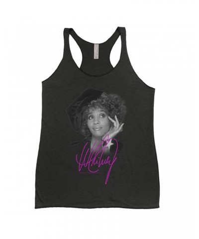 Whitney Houston Ladies' Tank Top | Whitney Star Photoshoot With Signature Distressed Shirt $6.29 Shirts