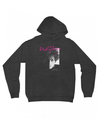 Whitney Houston Hoodie | Dramatic Lighting Photo And Pink Signature Image Hoodie $5.40 Sweatshirts