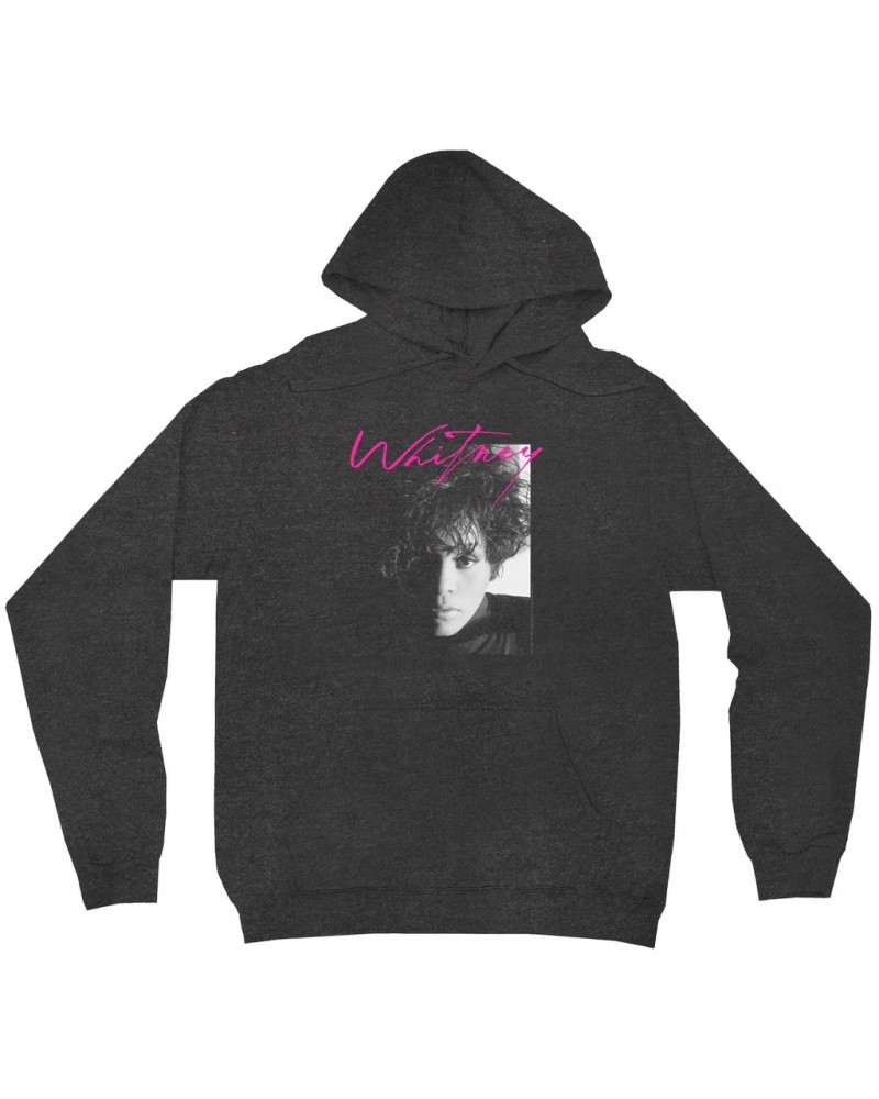 Whitney Houston Hoodie | Dramatic Lighting Photo And Pink Signature Image Hoodie $5.40 Sweatshirts