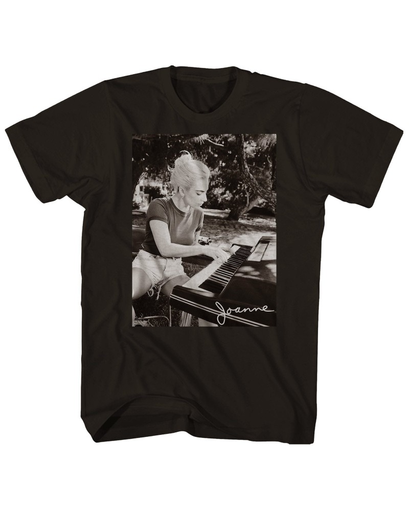 Lady Gaga T-Shirt | Joanne Piano Portrait Shirt $7.44 Shirts