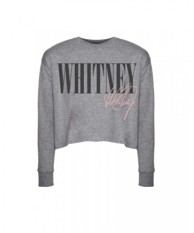 Whitney Houston Women's Whitney Long Sleeve Crop Top $5.00 Shirts