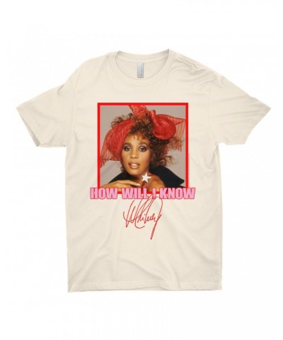 Whitney Houston T-Shirt | How Will I Know Red Bow Photo Design Shirt $10.78 Shirts