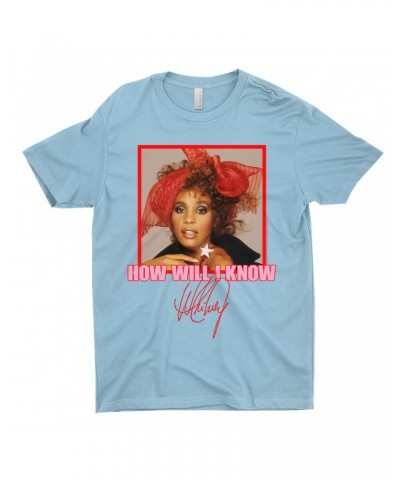 Whitney Houston T-Shirt | How Will I Know Red Bow Photo Design Shirt $10.78 Shirts