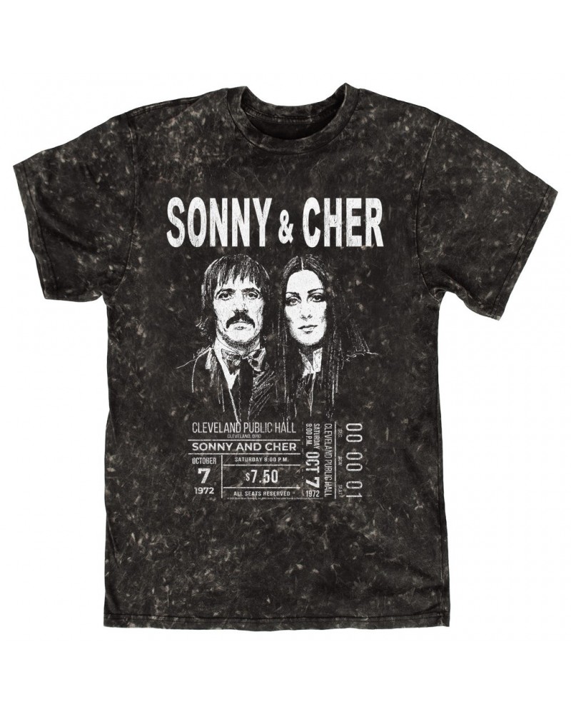 Sonny & Cher T-shirt | Cleveland Hall Concert Ticket Stub Mineral Wash Shirt $4.95 Shirts