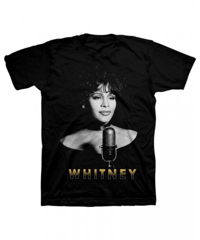 Whitney Houston Black & White Microphone T-Shirt $7.78 Shirts