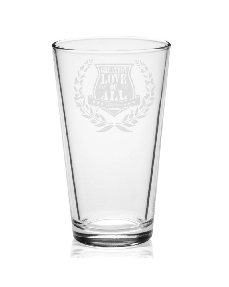 Whitney Houston Greatest Love Crest Laser-Etched Pint Glass $6.07 Drinkware