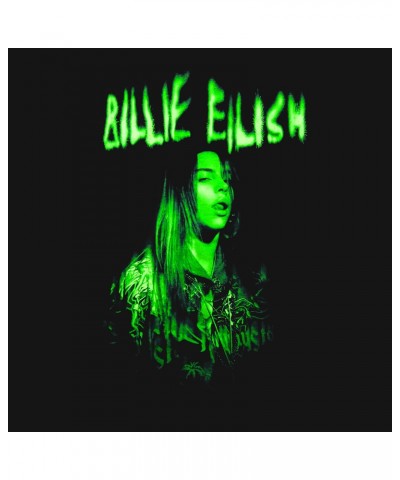 Billie Eilish T-Shirt | When We All Fall Asleep World Tour Cover Neon Shirt $12.50 Shirts