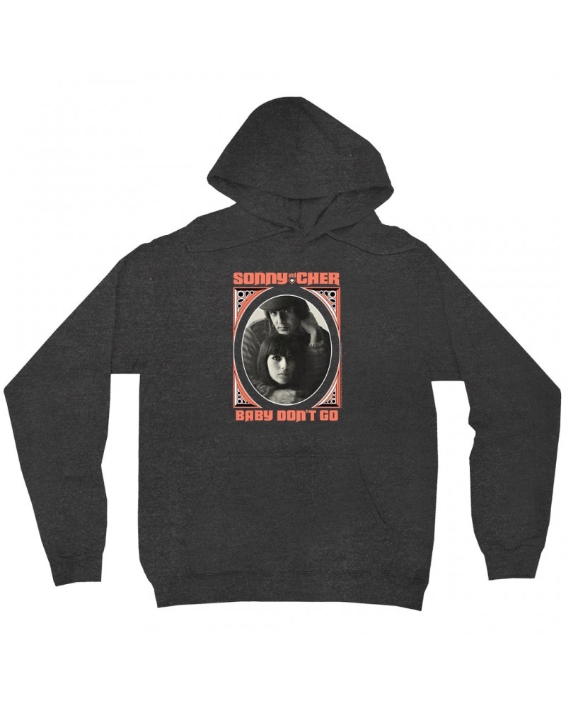 Sonny & Cher Hoodie | Baby Don't Go Retro Frame Image Hoodie $7.00 Sweatshirts