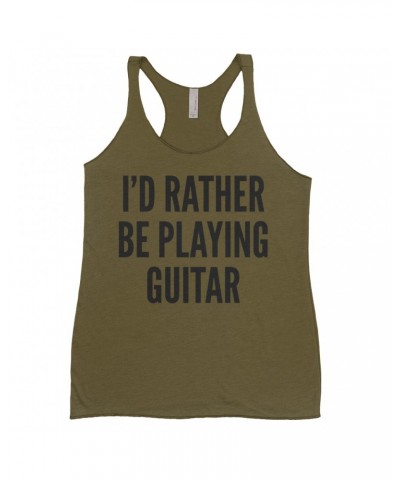 Music Life Colorful Racerback Tank | I'd Rather Be Playing Guitar Tank Top $7.41 Shirts