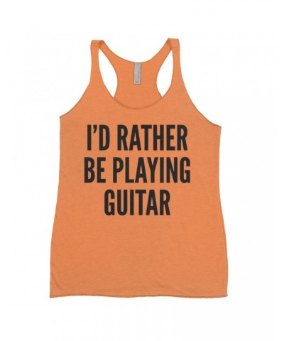 Music Life Colorful Racerback Tank | I'd Rather Be Playing Guitar Tank Top $7.41 Shirts