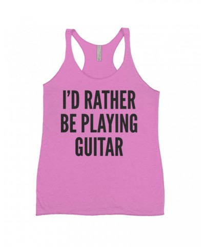 Music Life Colorful Racerback Tank | I'd Rather Be Playing Guitar Tank Top $7.41 Shirts