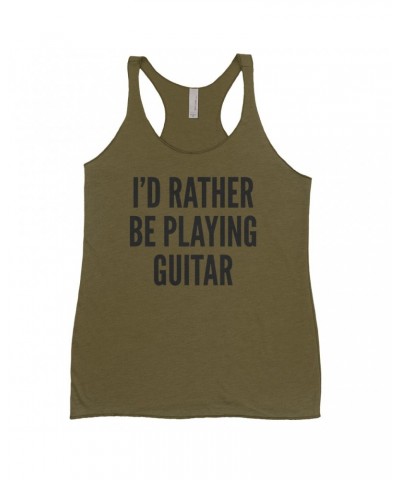 Music Life Colorful Racerback Tank | I'd Rather Be Playing Guitar Tank Top $7.41 Shirts