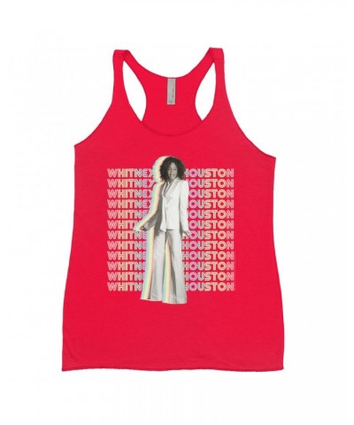 Whitney Houston Bold Colored Racerback Tank | Nothing But Love Pastel Rainbow Album Photo Image Shirt $8.25 Shirts