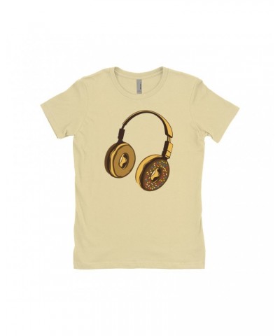 Music Life Ladies' Boyfriend T-Shirt | Delicious Donut Beats Shirt $10.12 Shirts