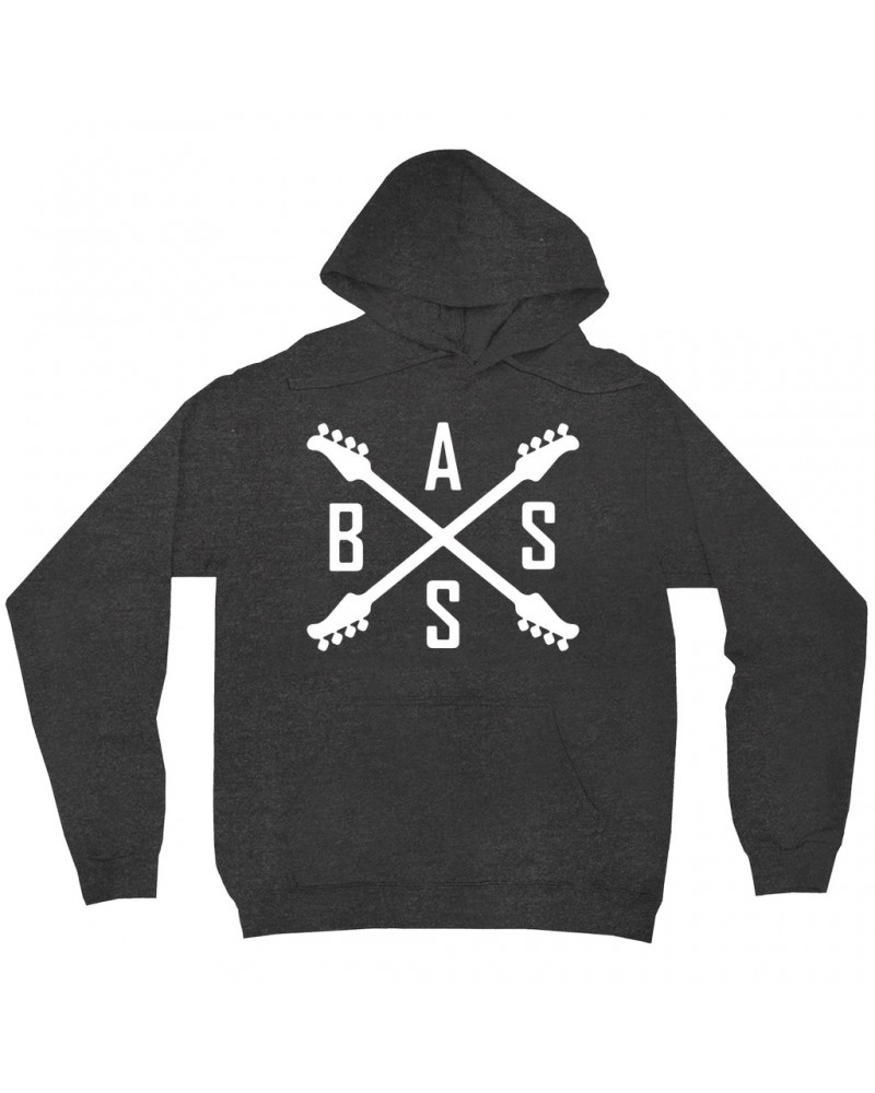 Music Life Hoodie | Bass Player Emblem Hoodie $7.55 Sweatshirts