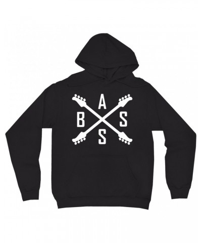 Music Life Hoodie | Bass Player Emblem Hoodie $7.55 Sweatshirts