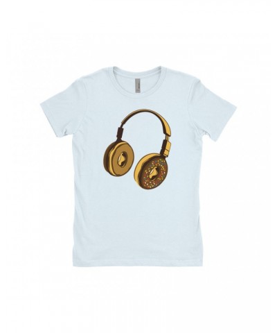 Music Life Ladies' Boyfriend T-Shirt | Delicious Donut Beats Shirt $10.12 Shirts