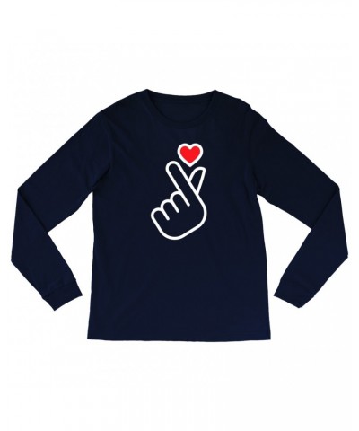 Music Life Long Sleeve Shirt | Kpop Finger Heart Design Shirt $6.83 Shirts