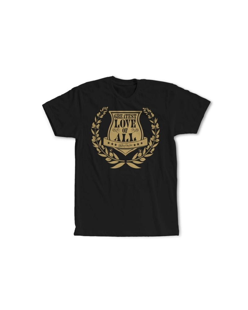 Whitney Houston Greatest Love of All Black Tee with Metallic Gold Print $4.56 Shirts