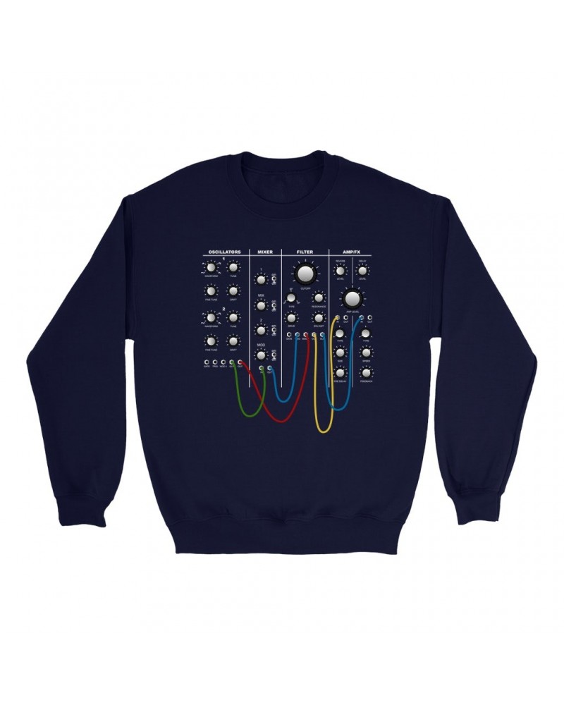 Music Life Sweatshirt | Modular Synth Chest Panel Sweatshirt $6.19 Sweatshirts