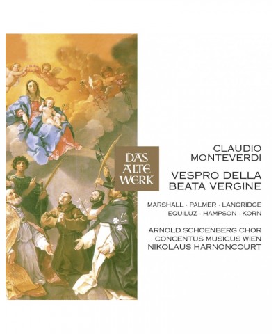 Nikolaus Harnoncourt MONTEVERDI VESPRO DELLA BEATA VERGINE CD $7.05 CD