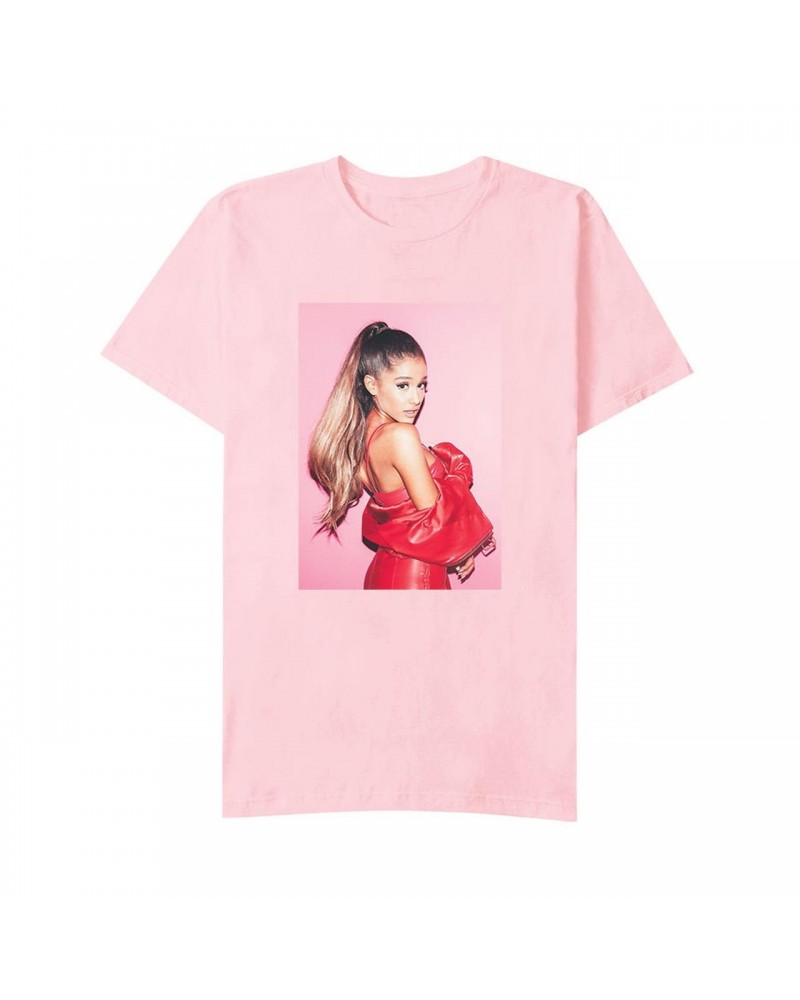 Ariana Grande Photo Date Back Pink Juniors T-Shirt $7.98 Shirts