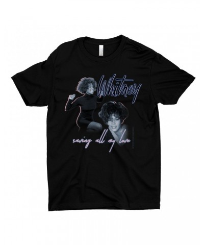 Whitney Houston T-Shirt | Saving All My Love Pastel Photo Collage Shirt $4.75 Shirts