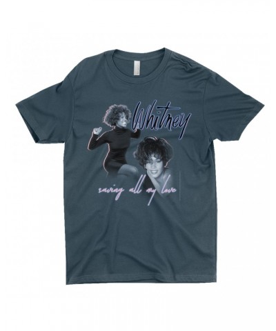 Whitney Houston T-Shirt | Saving All My Love Pastel Photo Collage Shirt $4.75 Shirts