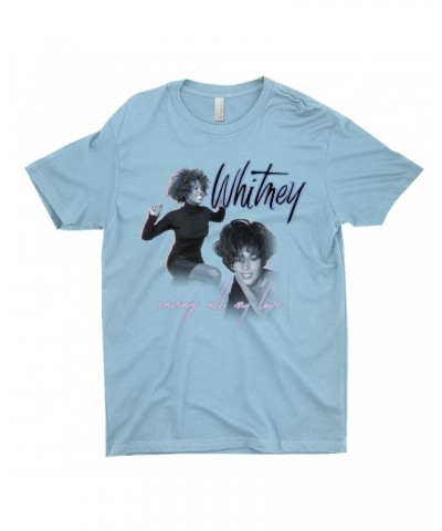 Whitney Houston T-Shirt | Saving All My Love Pastel Photo Collage Shirt $4.75 Shirts