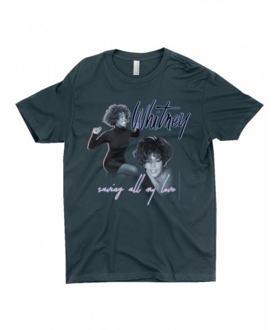 Whitney Houston T-Shirt | Saving All My Love Pastel Photo Collage Shirt $4.75 Shirts